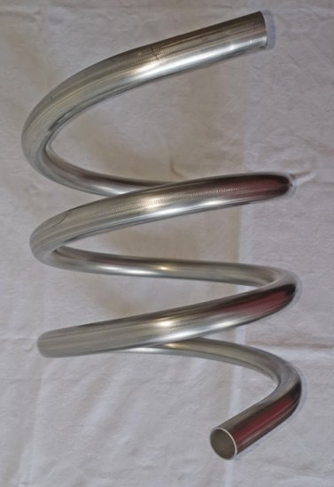 2 m Edelstahl-Rohrspirale, V4A, Rohrdurchmesser 22 mm - zum Schließen ins Bild klicken