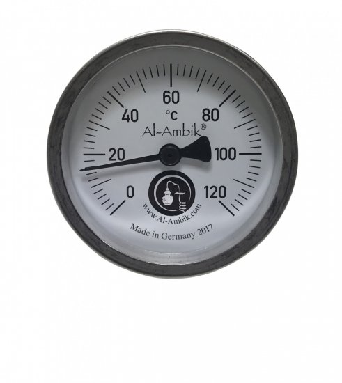 "Al-Ambik®" Thermometer zum Destillieren (Größe S für Destillen bis 3 Liter) - zum Schließen ins Bild klicken