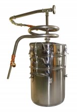 DESTILLIERMEISTER JUNIOR-K27-Plus, Destille m. 2 Kolonnen, Hochleistungs-Gegenstromkühlung