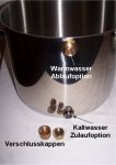 Kühlwasser-Zu-/Ablaufoption für unsere Kühltöpfe
