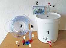 Combi-Set-20, accessory set with pump for stailess-steel stills up to 10 litres