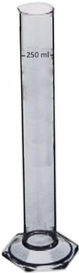 Glas - Messzylinder 250 ml, hohe Form - ungraduiert - zum Schließen ins Bild klicken