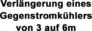 Option: Verlängerung der Kühllänge des Gegenstromkühlers von 3 m auf 6 m - zum Schließen ins Bild klicken