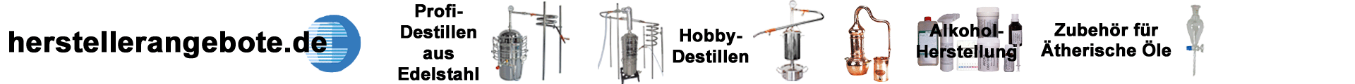 Destillieranlagen und Zubehör (Bild für) Destillieranlagen und Zubehör